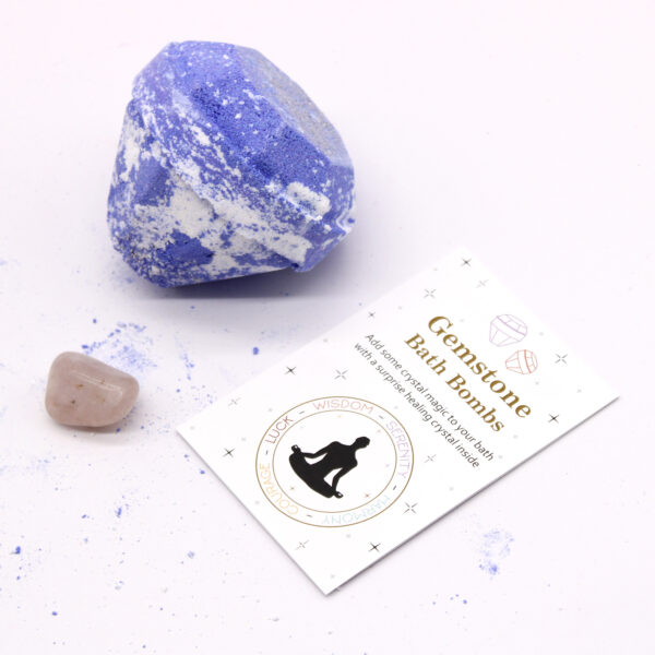 Second image of Bomba de Baño de Piedras Preciosas - Blanca y Azul