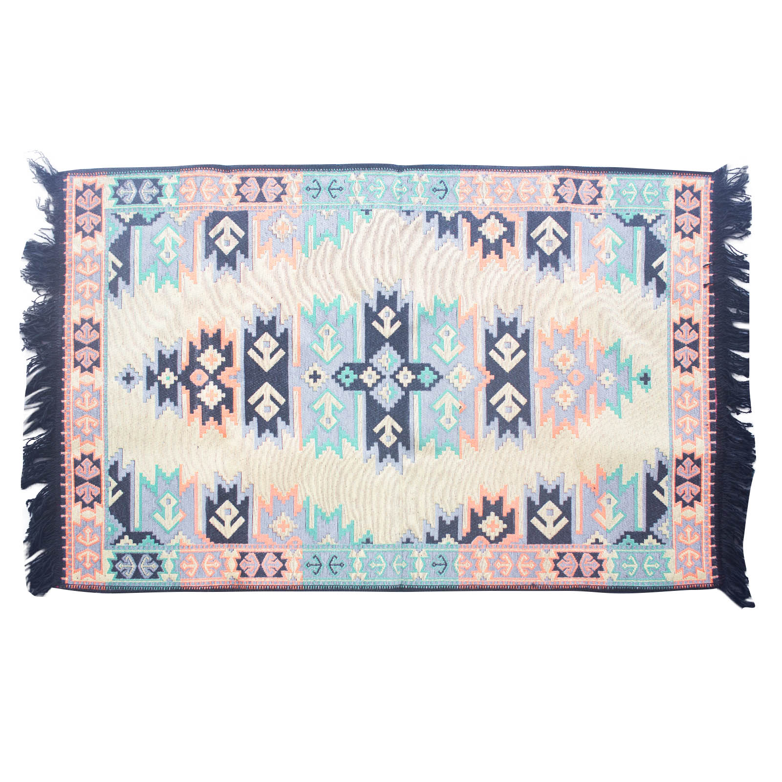 Second image of Alfombra Kilim 125x80 cm - Carbón