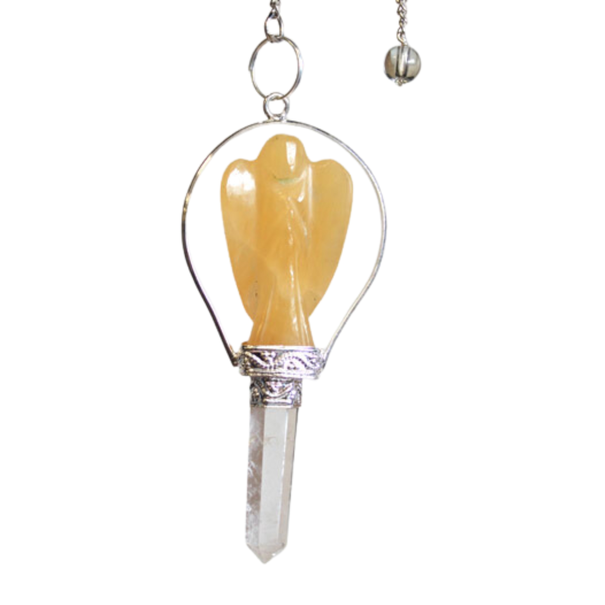 Second image of Péndulo de ángel con anillo de cuarzo amarillo
