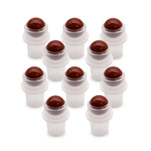 Second image of Punta de rodillo de piedras preciosas para botella de 5 ml - Red Jasper