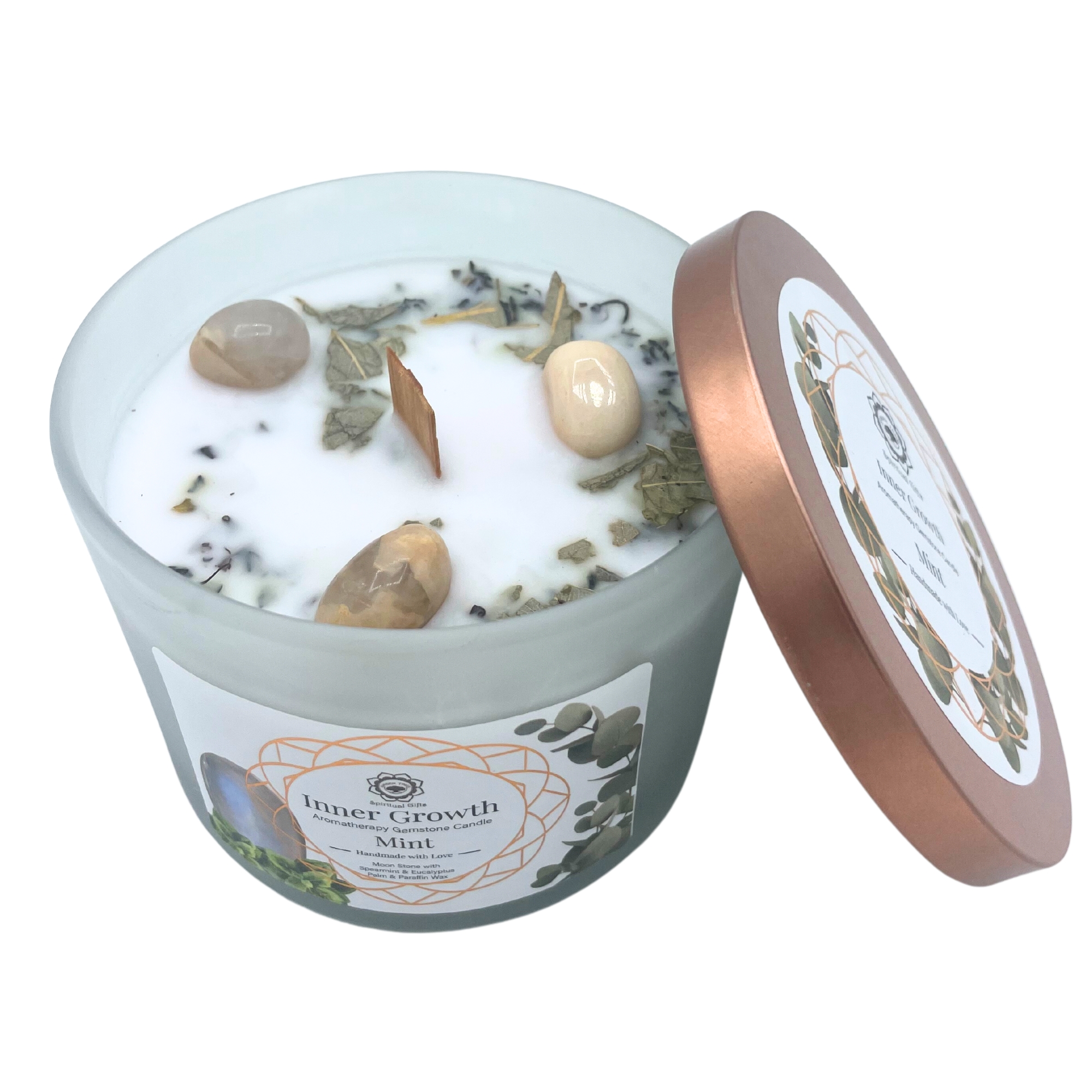 Second image of Vela de Menta Y Piedra Preciosa de la Luna - Crecimento Interior