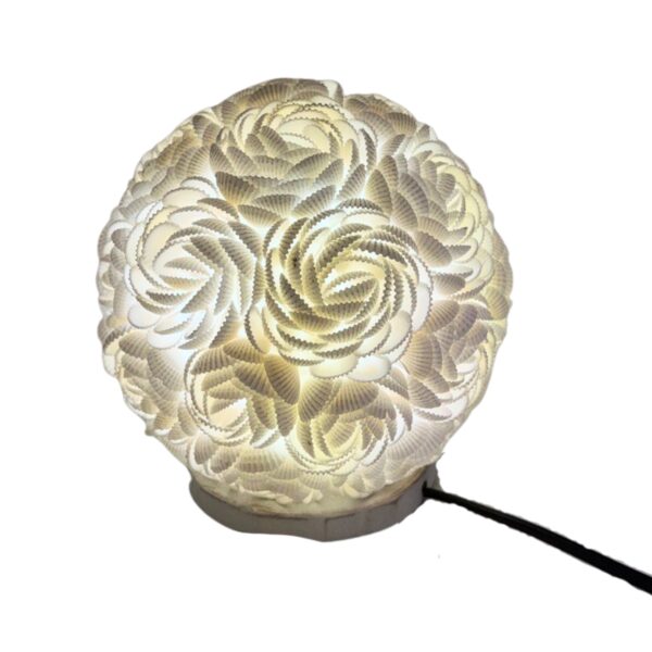 Second image of Lámpara Boho Sea Shell - Globo Rosa - 15cm