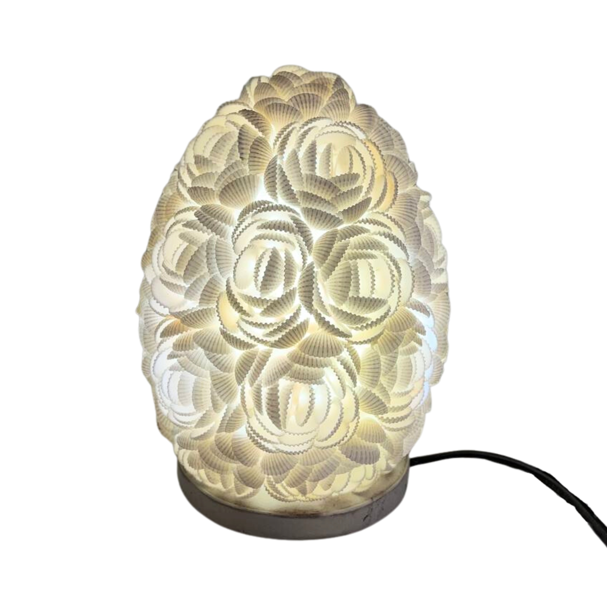 Second image of Lámpara Boho Sea Shell - Rosa Ovalada - 15cm