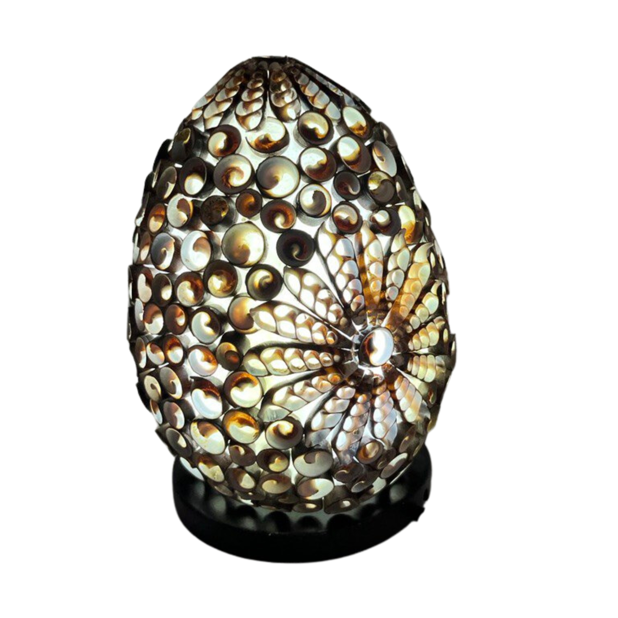 Second image of Lámpara Boho Sea Shell - Chocolate Twist Ovalada - 15cm