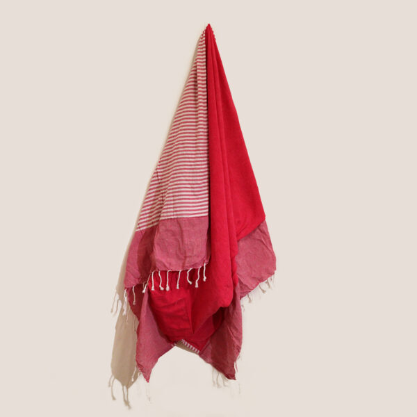 Second image of Toalla Pareo de Algodón - 100x180 cm - Rosa Calido