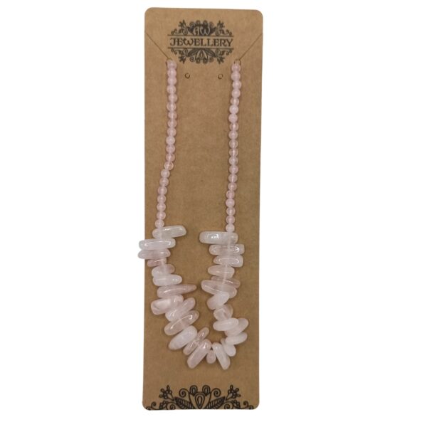 Second image of Collar de gemas Longstone - Cuarzo rosa