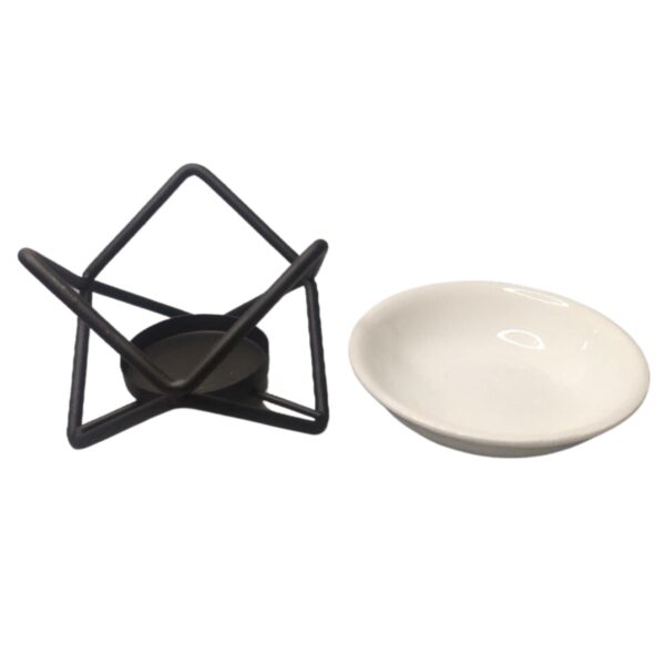 Second image of Soporte hexagonal de cerámica y metal
