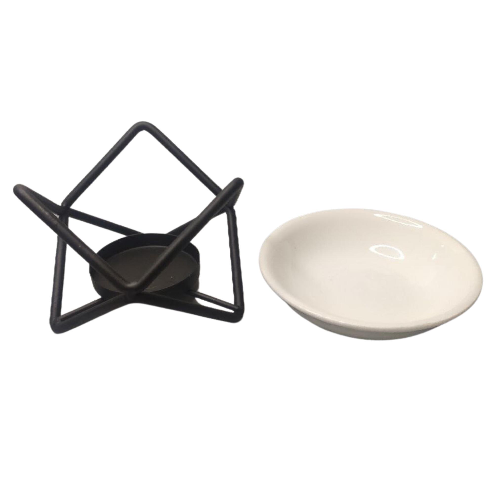 Second image of Soporte hexagonal de cerámica y metal