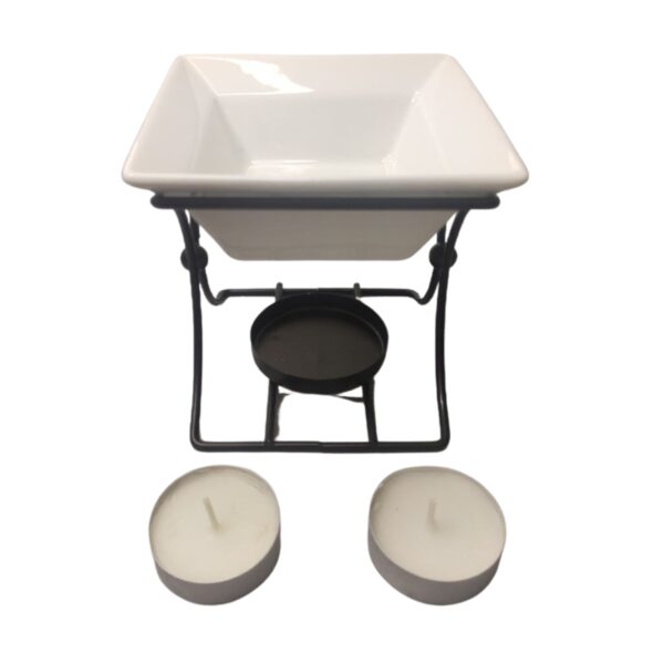 Second image of Soporte cuadrado de cerámica y metal