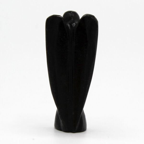 Second image of Ángel de piedra preciosa tallada a mano - ágata negra