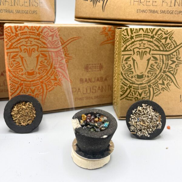 Second image of Caja de 6 copos de Resina Banjara - Mirra