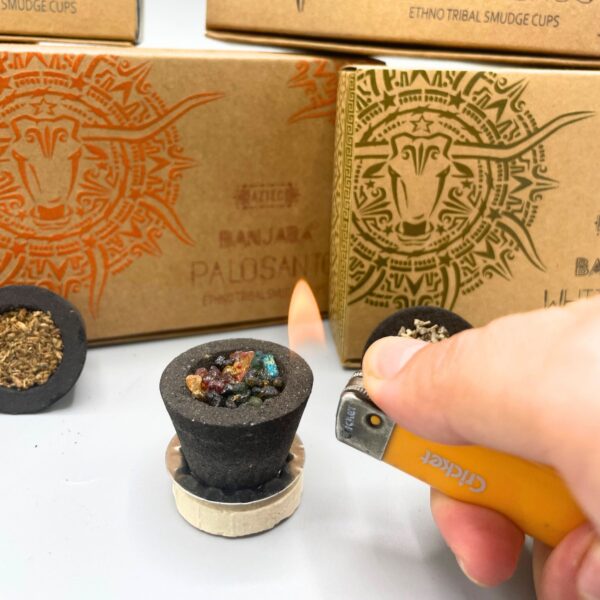 Second image of Caja de 6 copas de Resina Banjara - Frankicense
