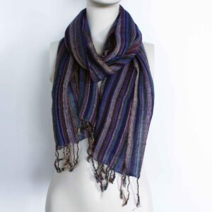 Bufandas indias bohemias - 50x180cm - Colores aleatorios con hilo dorado