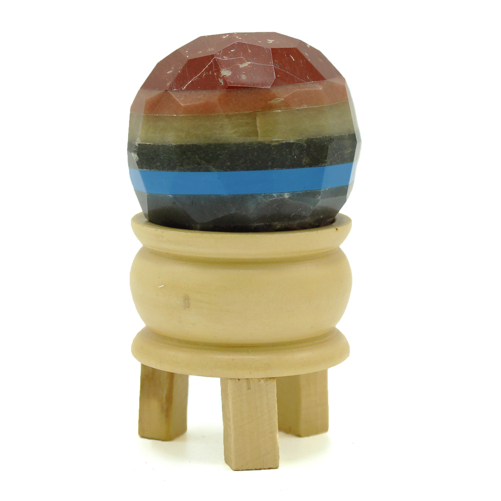 Second image of Bola Curativa de Piedras Preciosas y soporte - Siete chakras