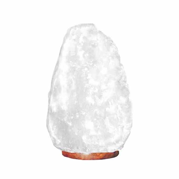 Lámpara de Sal del Himalaya de Cristal de Roca - & Base apx 8-10kg