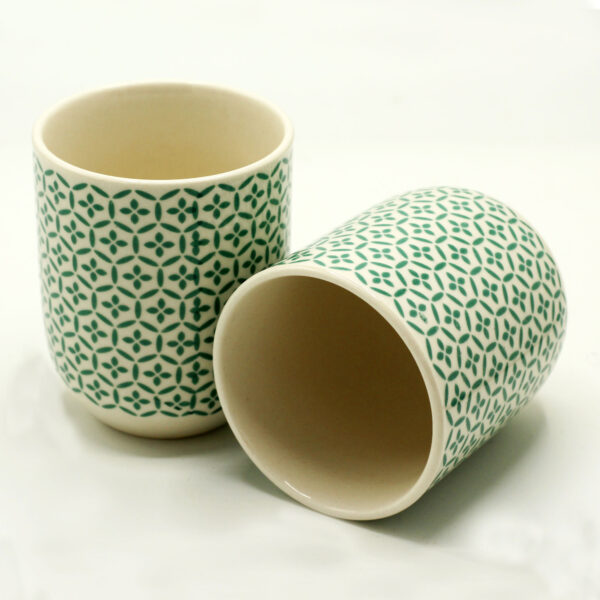 Second image of Tazas de te - Mosiac verde