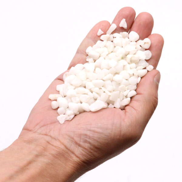 Second image of White Quartz Gemstone Chips Bulk - 1KG