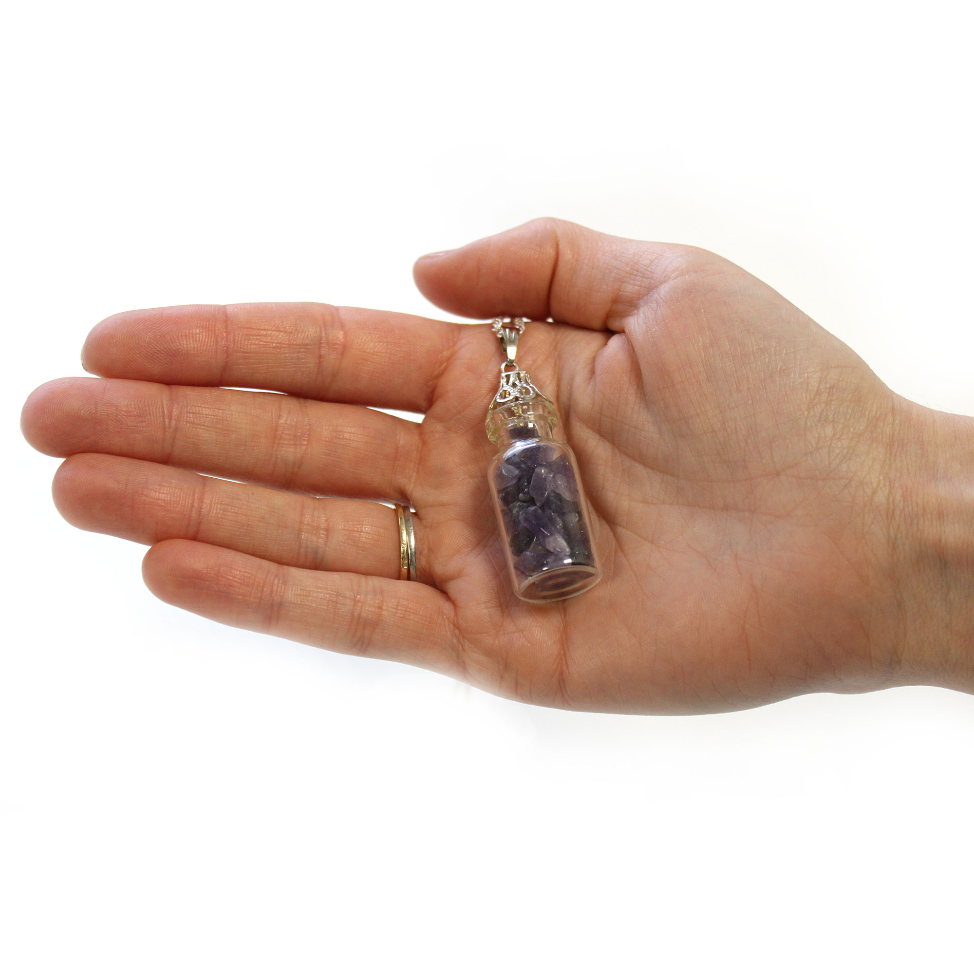 Second image of Collar de Piedras Preciosas Embotelladas - Amatista