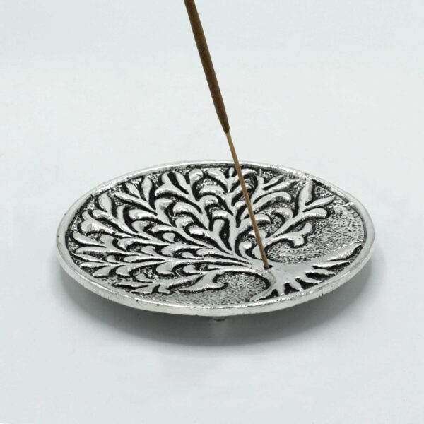 Second image of PortaIncienso Árbol de la Vida Aluminio Pulido 10cm