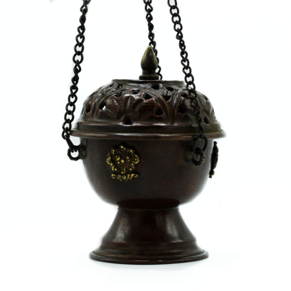 Second image of Quemador de Incienso Tibetano Cobre - Colgante Clásico