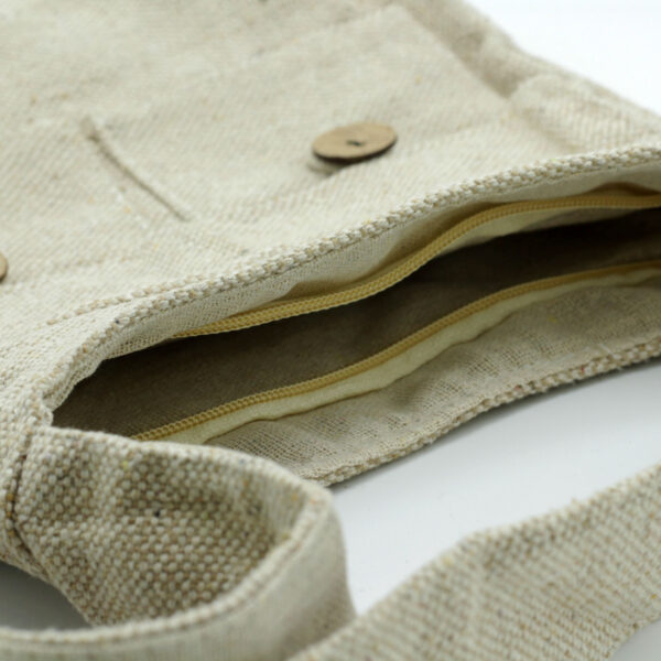 Second image of Bolso de Dos Bolsillos Tonos Naturales - Natural - Mediana