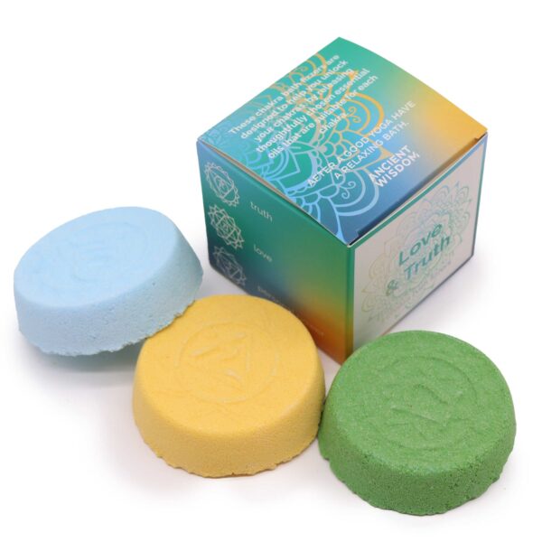 Second image of Bombas de baño Chakra - Caja pequeña - Amor y Verdad