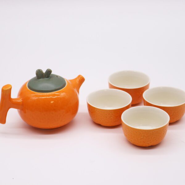 Second image of Set de Tetera - Naranja - Tetera & Cuatro tazas