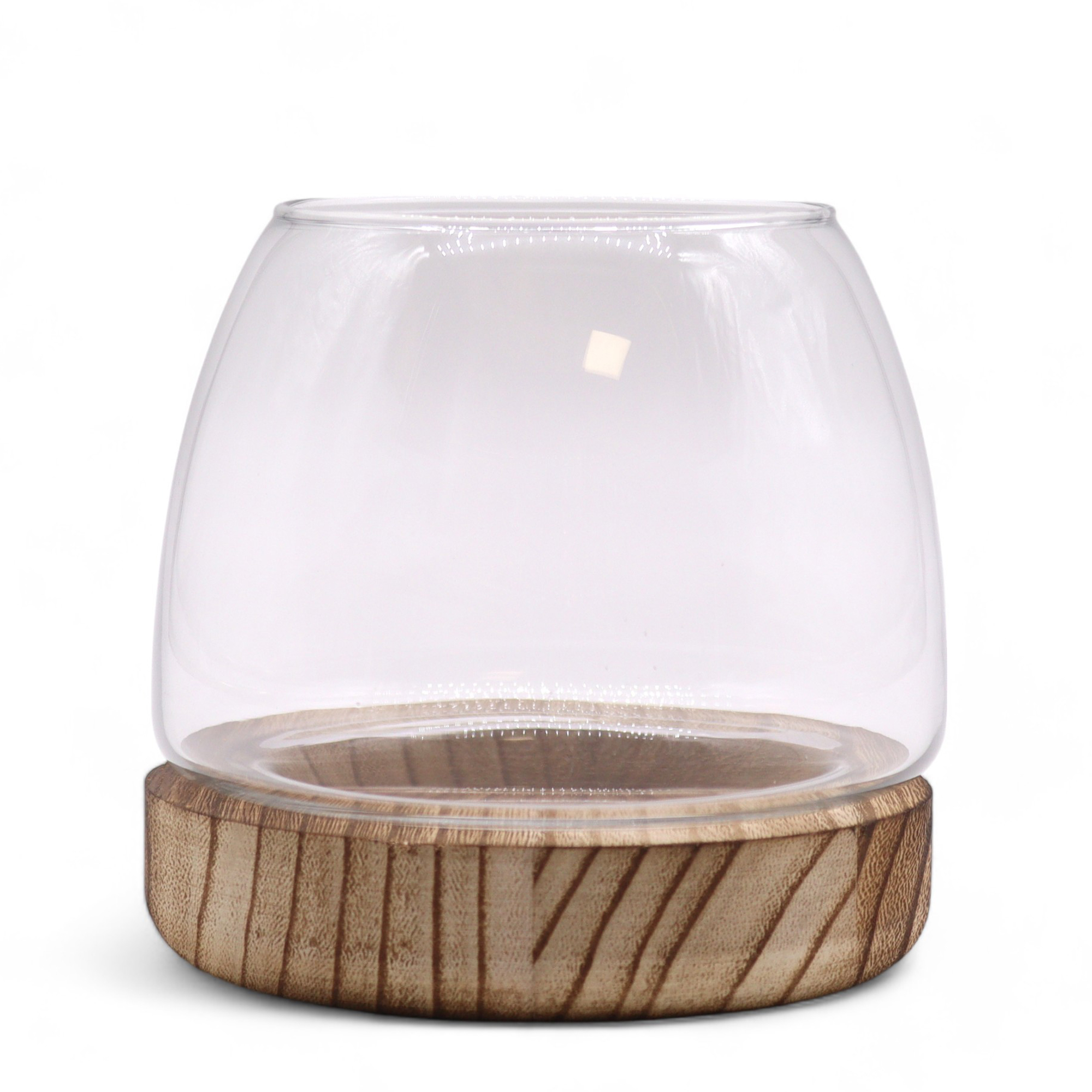 Second image of Terario Pequeño en madera de tung Natural - 13x13cm
