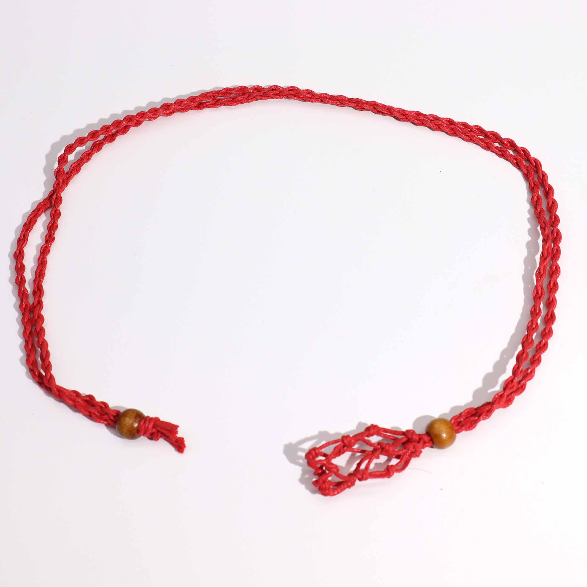 Second image of Cordones para Collar de Pieras Preciosas 45 cm - Rojo