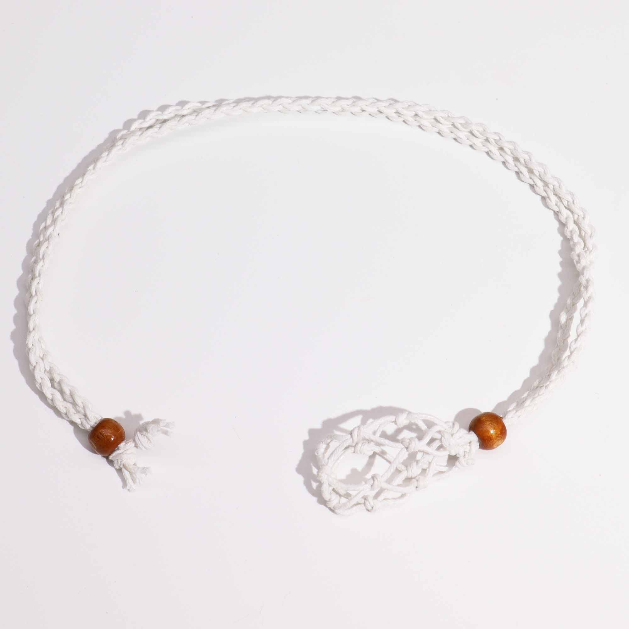 Second image of Cordones para Collar de Pieras Preciosas 45 cm - Blanco