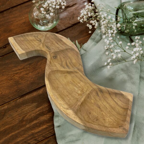 Second image of Cuenco de Madera Teca - Forma de serpiente (aprox. 55cm)