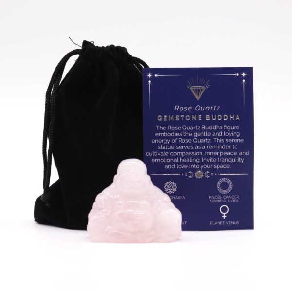 Second image of Gema Buda Grande - Cuarzo Rosa 50x40x20mm