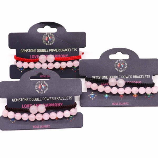 Second image of Pulseras de Doble Poder - Cuarzo Rosa