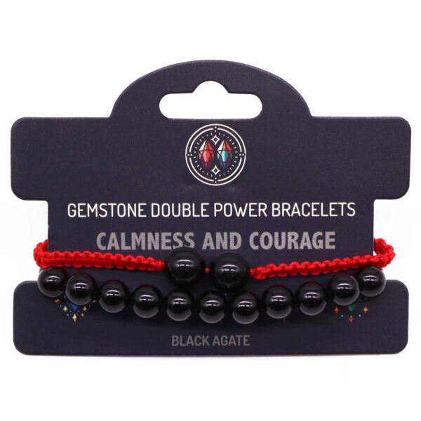 Pulseras de Doble Poder - Ágata Negra