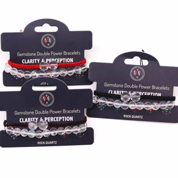 Second image of Pulseras de Doble Poder de Piedras Preciosas - Cuarzo Roca