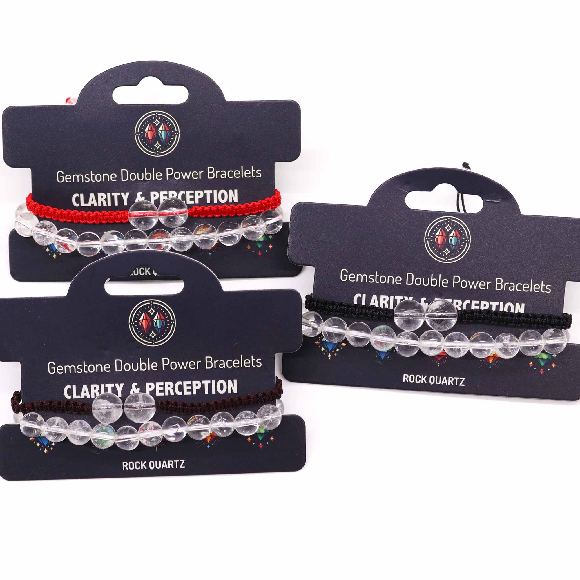 Second image of Pulseras de Doble Poder de Piedras Preciosas - Cuarzo Roca