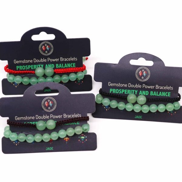 Second image of Pulseras de Doble Poder de Piedras Preciosas - Jade