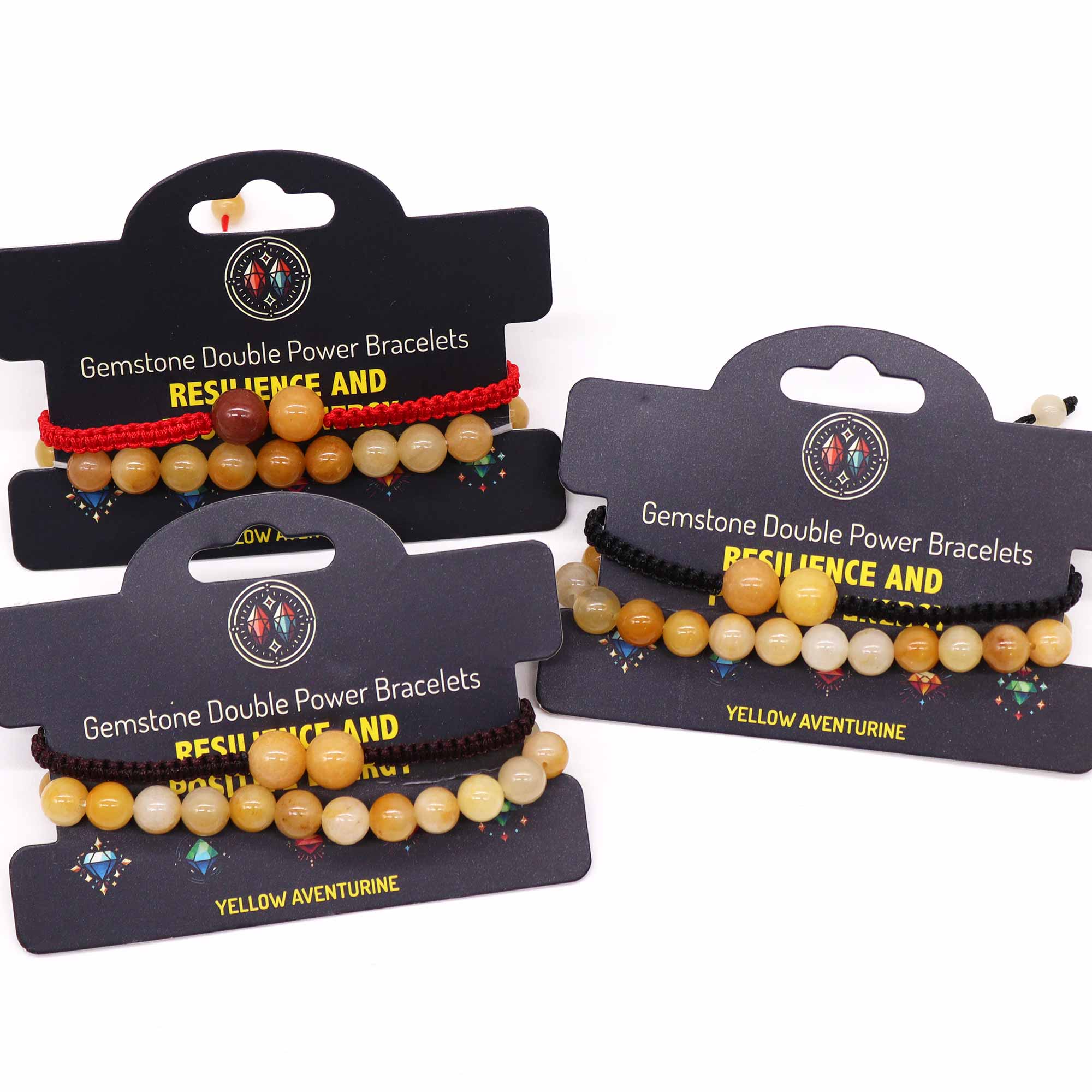 Second image of Pulseras de Doble Poder de Piedras Preciosas - Aventurina Amarilla