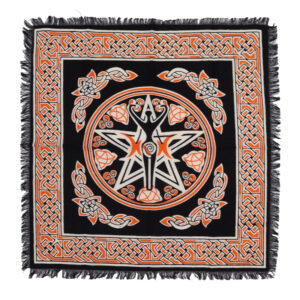 Mantel de altar esotérico con flecos - Madre Tierra