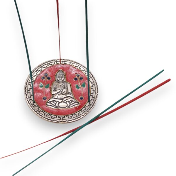 Second image of Porta-incienso Buda Rojo Decorativo 10cm