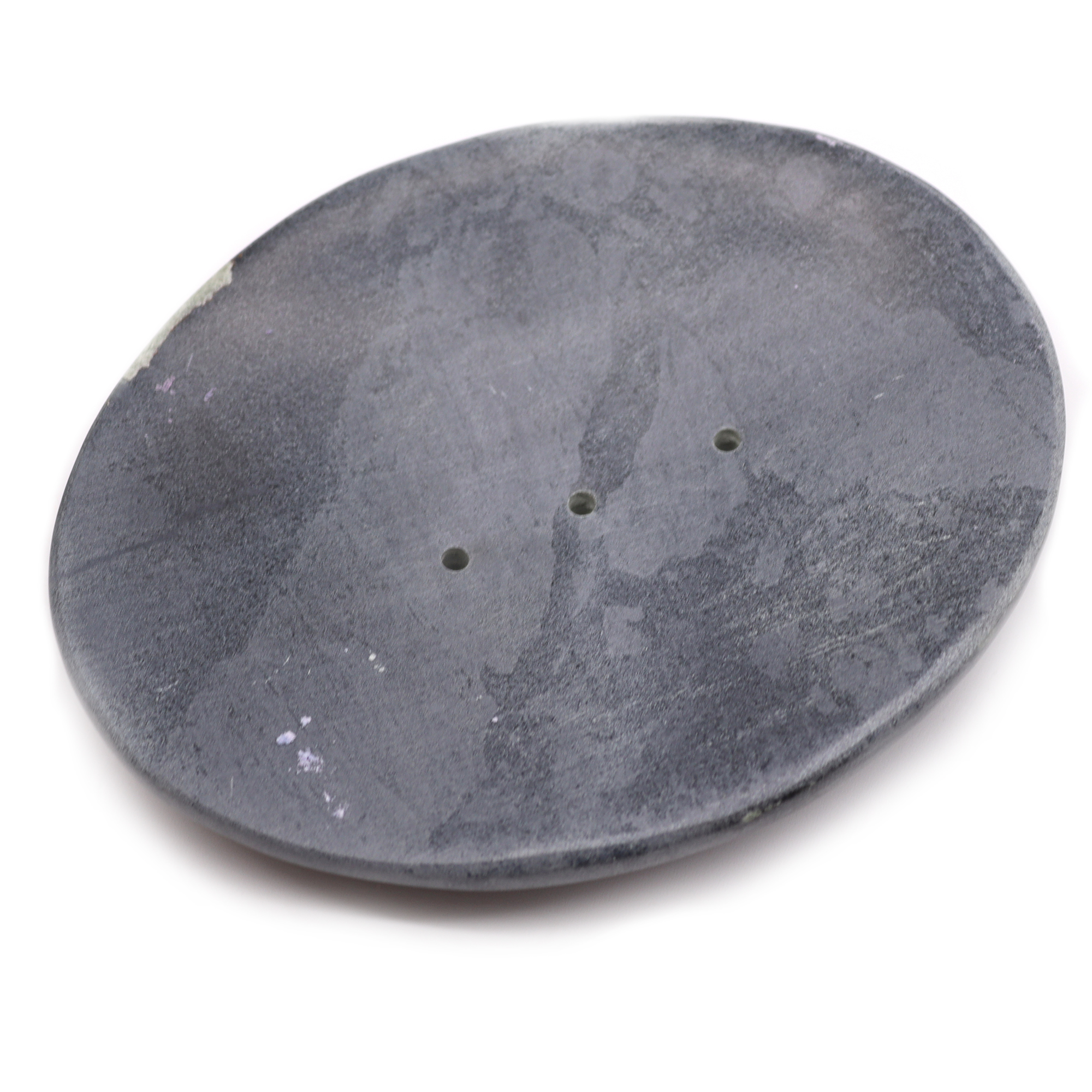 Second image of Jabonera de Esteatita Gris 10x12cm - Óvalo Clásico