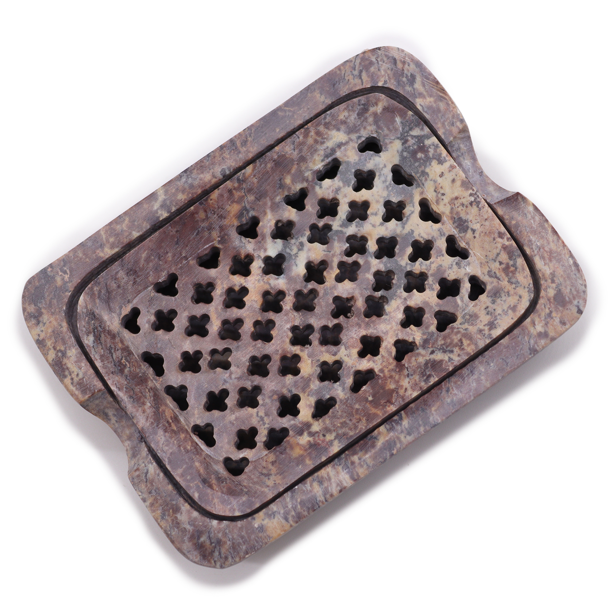 Second image of Jabonera y Escurridor de Esteatita 11x8cm - Cuadrado Clásico