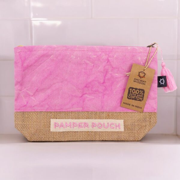 Second image of Bolsa de Cuidado Personal - Rosa y Púrpura - Lavado a Piedra