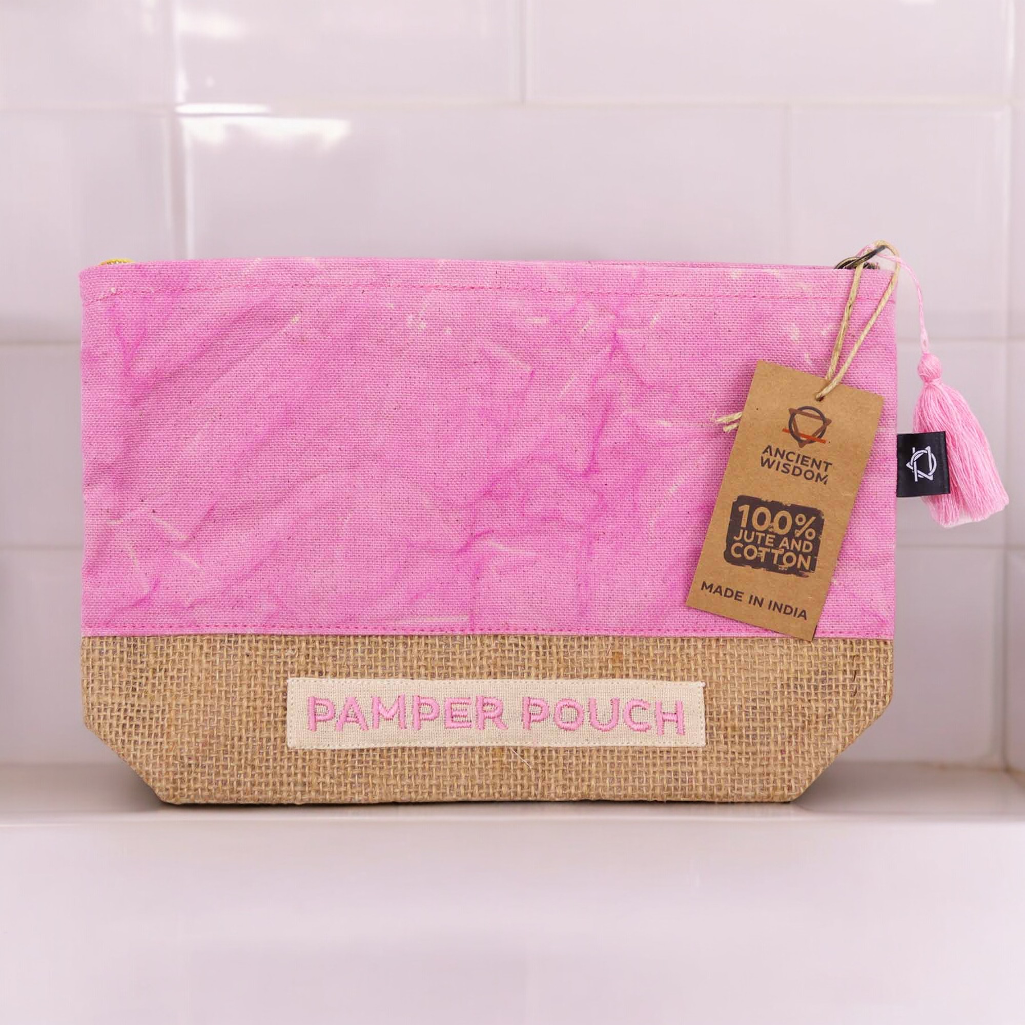 Second image of Bolsa de Cuidado Personal - Rosa y Púrpura - Lavado a Piedra