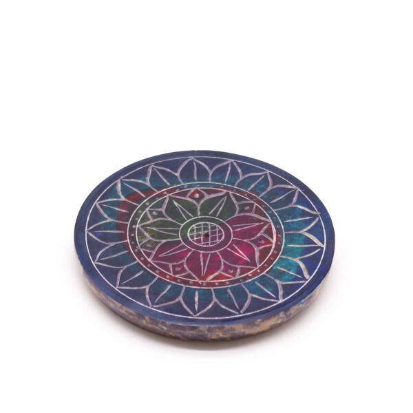 Porta-incienso Disco de Esteatita 8cm - Loto en Loto