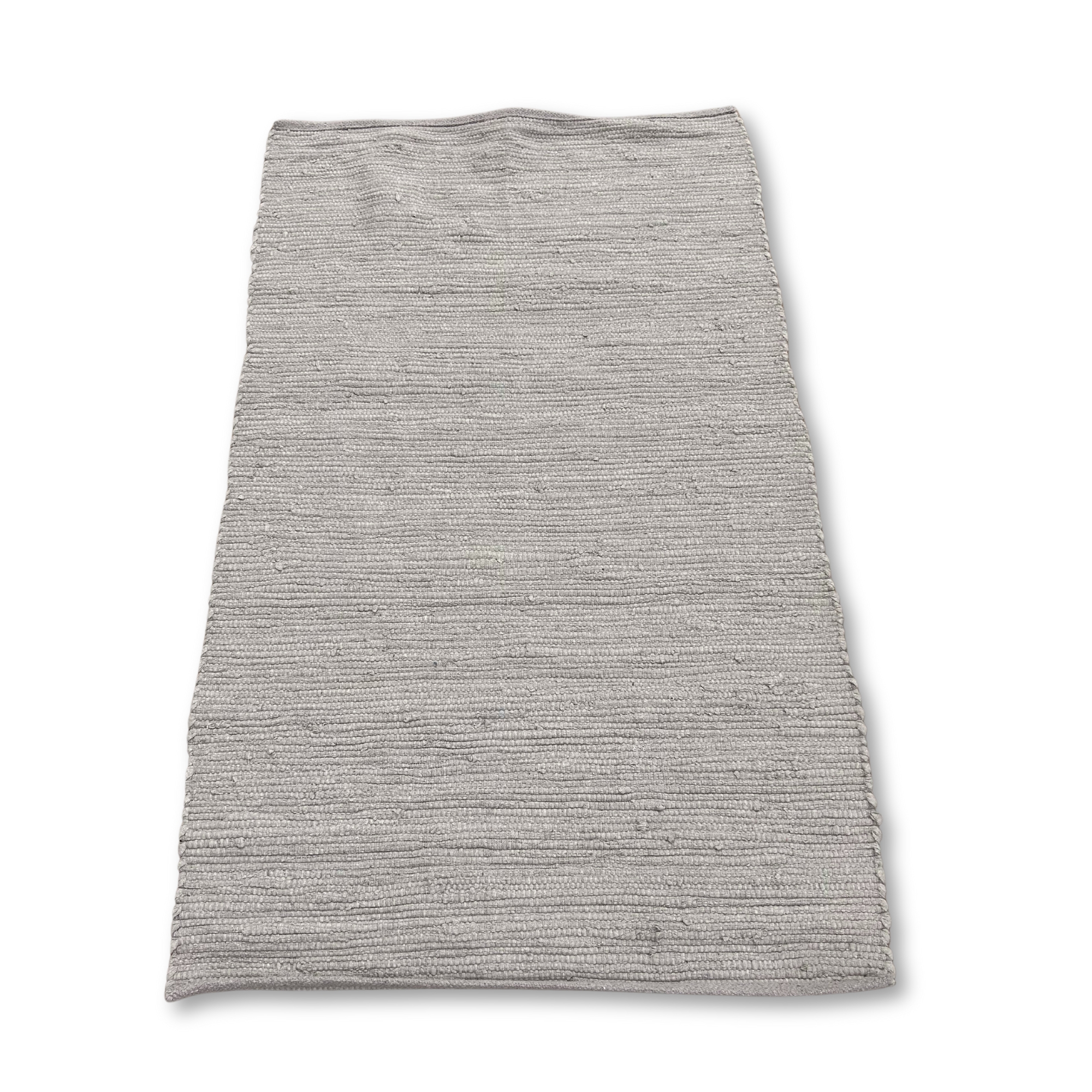 Second image of Alfombra grande de algodón tejida a mano - 130x170cm - Gris