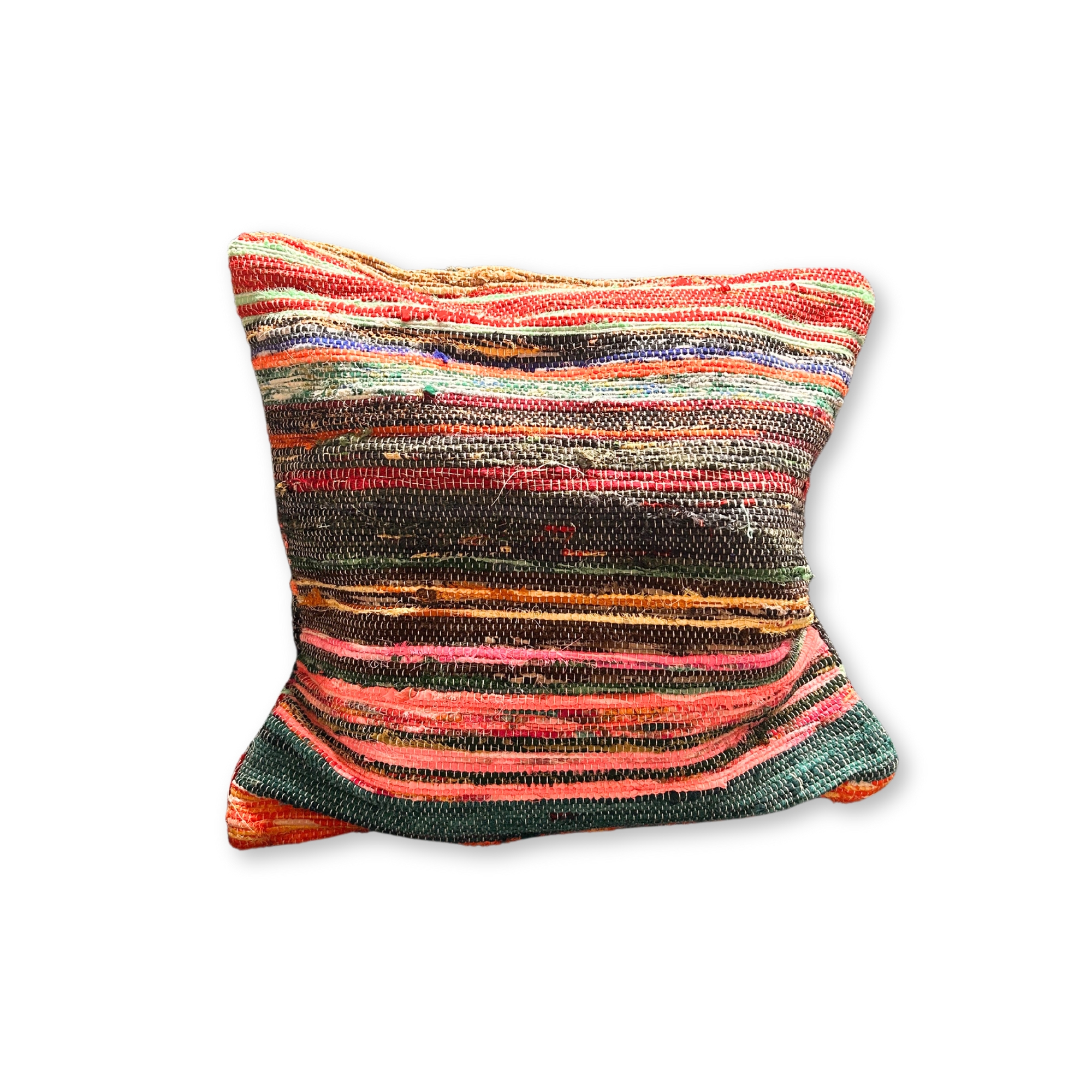 Second image of Funda para Cojín de Tapete Reciclado - 40x40cm - Multicolor