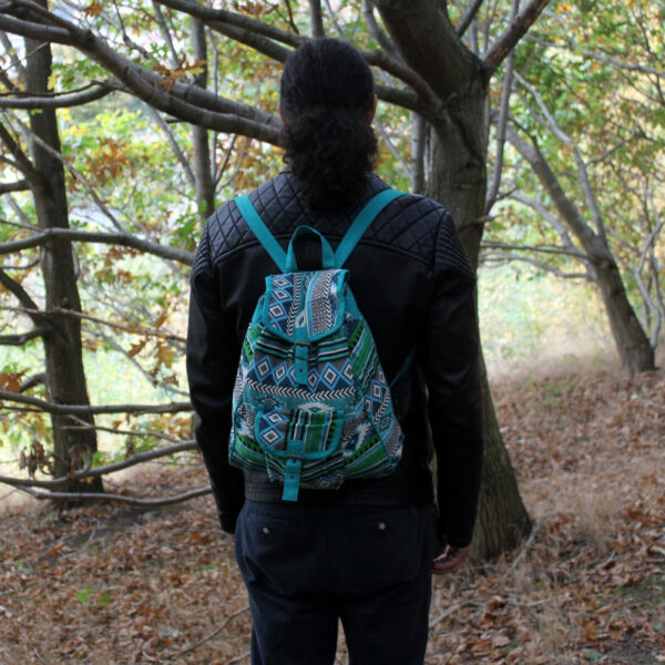 Second image of Tejido Jacquard - Mochila Teal