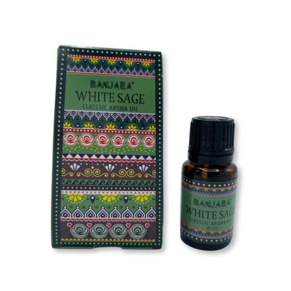 Second image of Aceite con fragancia de la India Banjara 10ml - Salvia Blanca