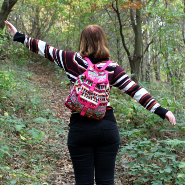 Second image of Tejido Jacquard - Mochila Rosada